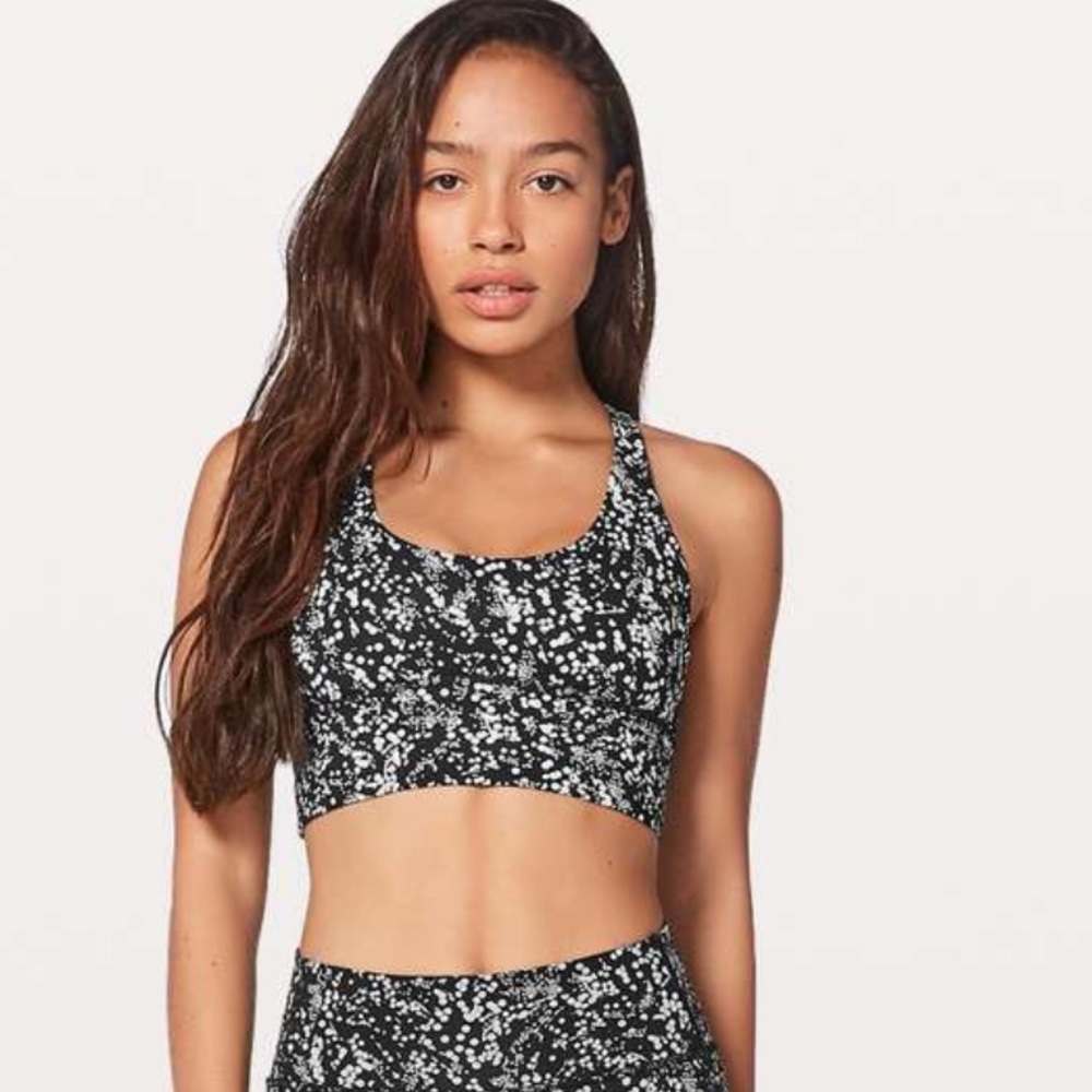 Lululemon Free To Be Moved Bra Size 10 Chirasu Black / Chirakasu Alpine white